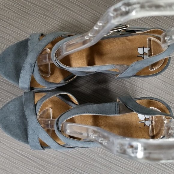 BP Summers Wedge Sandal, Blue-Grey, Womens Size 7.5 M - Picture 8 of 12